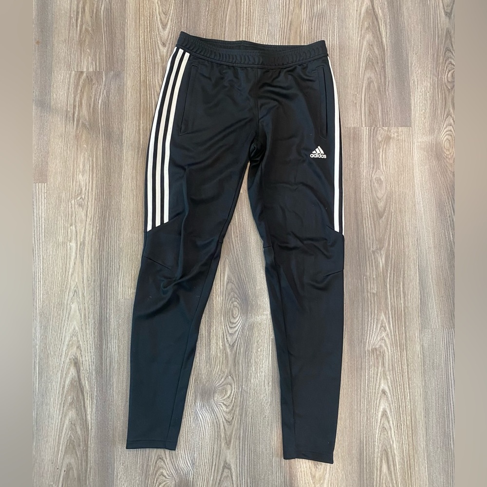 Adidas black track pants size small